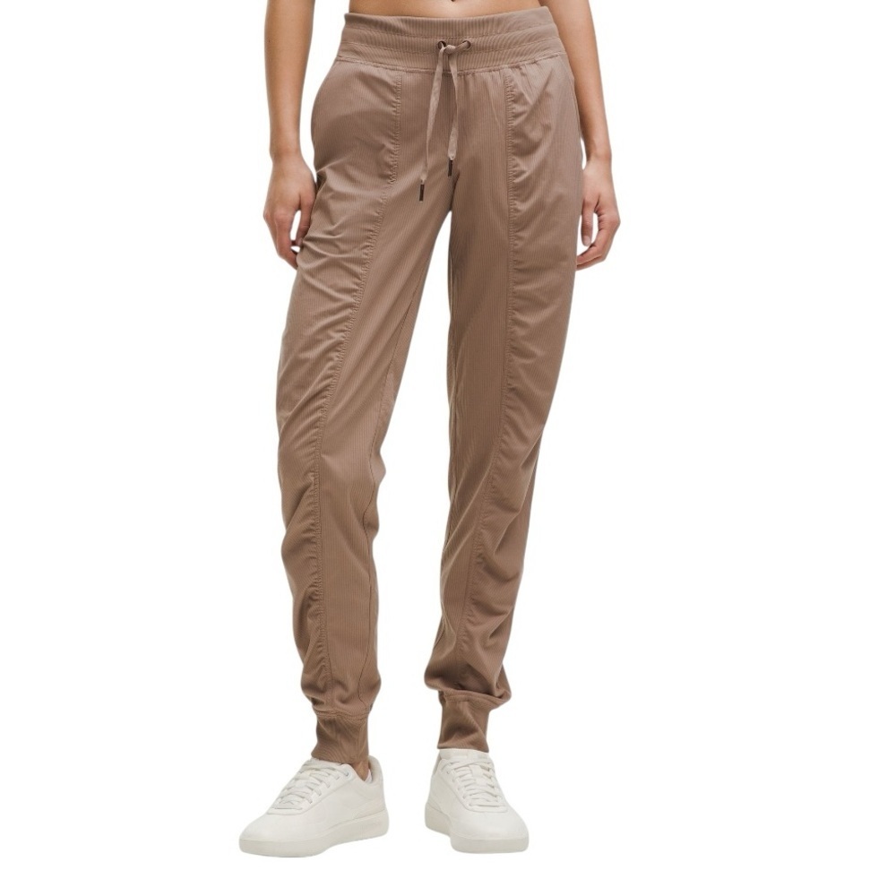 LULULEMON Dance Studio Mid-Rise Joggers Pants Ankle Crop Taupe Casual 6 Athletic